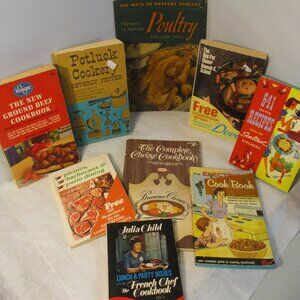 Mixed Lot of 9 Vintage Recipes Cookbooks Cook Books Cooking Promos Advertising